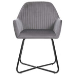 Dining Chairs 6 pcs Grey Velvet