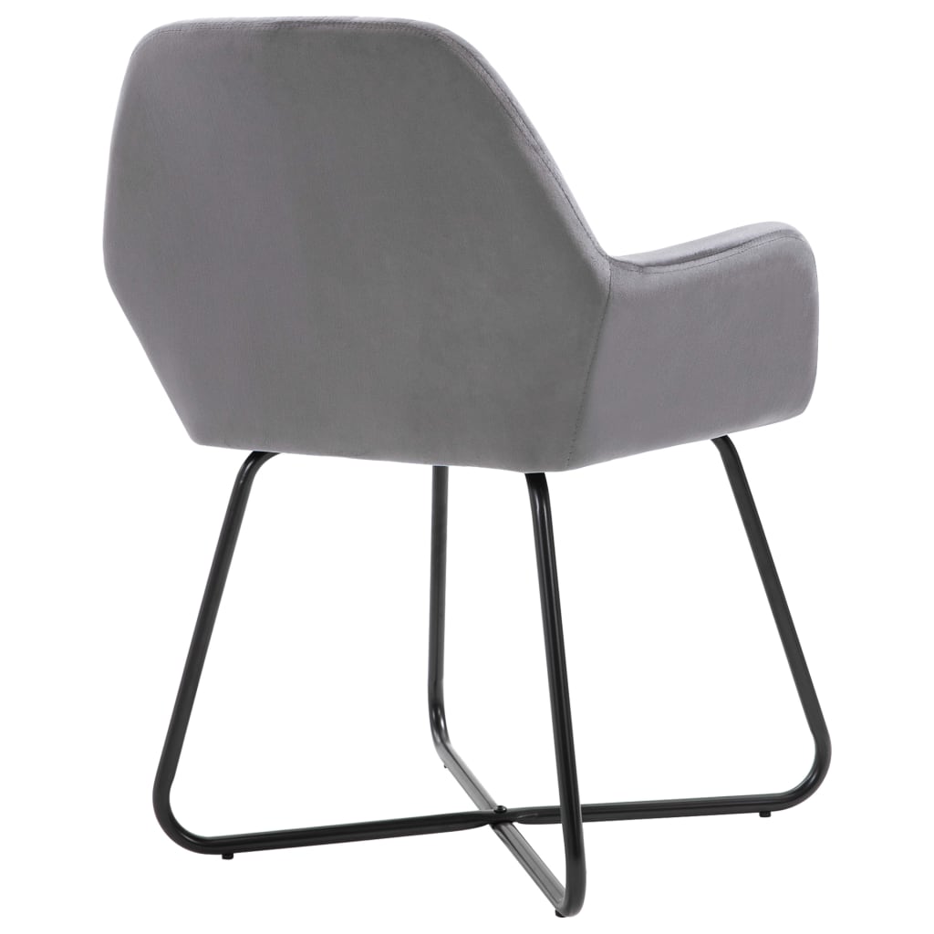 Dining Chairs 6 pcs Grey Velvet