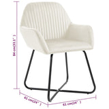 Dining Chairs 4 pcs Cream Velvet