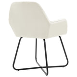 Dining Chairs 6 pcs Cream Velvet - 45-Degree Angle