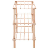 3-Tier Shoe Rack Solid Fir Wood - Side View