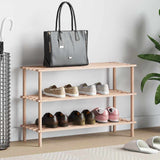 3-Tier Shoe Rack Solid Fir Wood