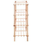 4-Tier Shoe Rack Solid Fir Wood - Side View