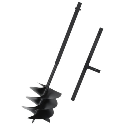 Ground Drill with Handle 250 mm Steel Black