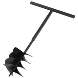 Ground Drill with Handle 250 mm Steel Black - Front View