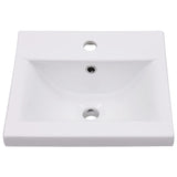 Built-in Basin 42x39x18 cm Ceramic White - Side View