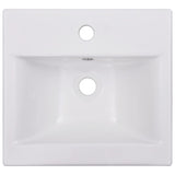 Built-in Basin 42x39x18 cm Ceramic White - Top-Down View