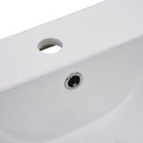 Built-in Basin 42x39x18 cm Ceramic White - 45-Degree Angle