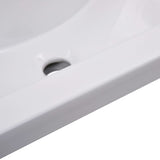 Built-in Basin 61x39.5x18.5 cm Ceramic White - Rear View