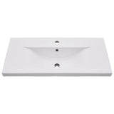 Built-in Basin 81x39.5x18.5 cm Ceramic White - Side View