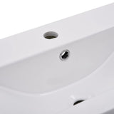 Built-in Basin 81x39.5x18.5 cm Ceramic White - Rear View