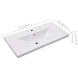 Built-in Basin 81x39.5x18.5 cm Ceramic White