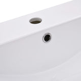 Built-in Basin 91x39.5x18.5 cm Ceramic White - Rear View