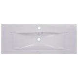 Built-in Basin 101x39.5x18.5 cm Ceramic White - Top-Down View