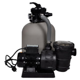 Sand Filter Pumps 2 pcs 600 W 17000 l/h - Side View