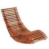 Rocking Sun Loungers 2 pcs Solid Wood Acacia - Front View