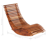 Rocking Sun Loungers 2 pcs Solid Wood Acacia - 45-Degree Angle