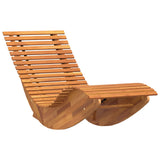 Rocking Sun Loungers 2 pcs Solid Wood Acacia - Top-Down View