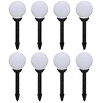 Outdoor Pathway Lamps 8 pcs LED 15 cm with Ground Spike