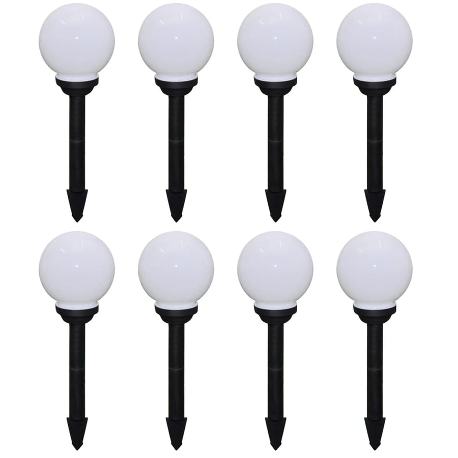 Outdoor Pathway Lamps 8 pcs LED 15 cm with Ground Spike