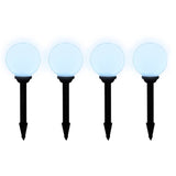 Outdoor Pathway Lamps 8 pcs LED 15 cm with Ground Spike - Top-Down View