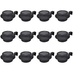 Outdoor Solar Fence Lamps 12 pcs LED Black