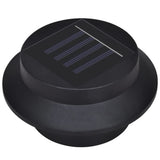 Outdoor Solar Fence Lamps 12 pcs LED Black - Top-Down View
