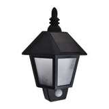 Solar Wall Lamps 2 pcs with Motion Sensor Black - Side View