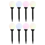 Outdoor Solar Lamps 8 pcs LED Spherical 15 cm RGB