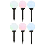 Outdoor Solar Lamps 6 pcs LED Spherical 20 cm RGB