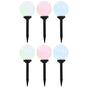 Outdoor Solar Lamps 6 pcs LED Spherical 20 cm RGB