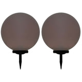 Outdoor Solar Lamps 2 pcs LED Spherical 50 cm RGB