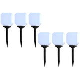 Outdoor Solar Lamps 6 pcs LED Cubic 20 cm White