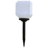 Outdoor Solar Lamps 6 pcs LED Cubic 20 cm White