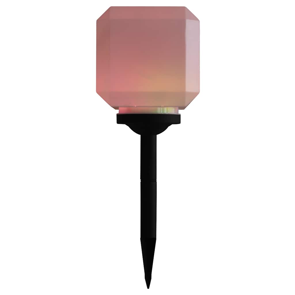 Outdoor Solar Lamps 6 pcs LED Cubic 20 cm RGB