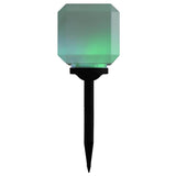 Outdoor Solar Lamps 6 pcs LED Cubic 20 cm RGB - 45-Degree Angle