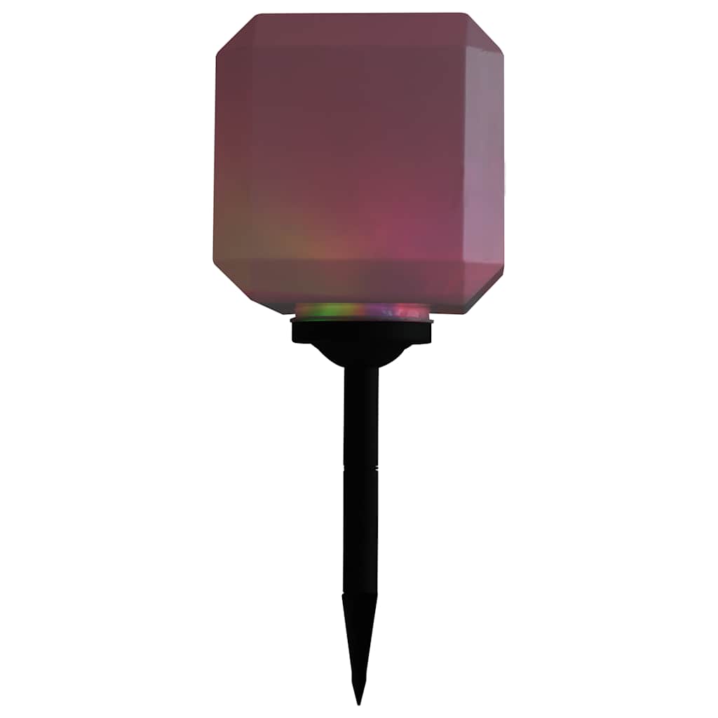 Outdoor Solar Lamps 4 pcs LED Cubic 20 cm RGB