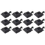 Outdoor Solar Lamps 12 pcs LED Square 12 cm Black