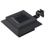 Outdoor Solar Lamps 12 pcs LED Square 12 cm Black - Front View