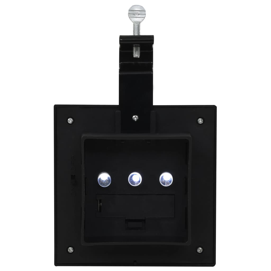 Outdoor Solar Lamps 12 pcs LED Square 12 cm Black