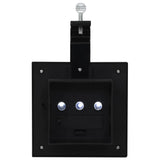 Outdoor Solar Lamps 12 pcs LED Square 12 cm Black