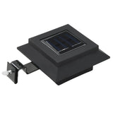 Outdoor Solar Lamps 12 pcs LED Square 12 cm Black - Side View
