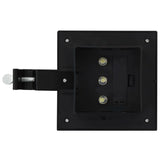Outdoor Solar Lamps 12 pcs LED Square 12 cm Black - Close-Up Angle