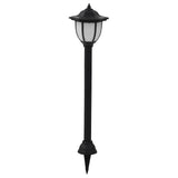 Outdoor Solar Lamps 6 pcs LED Black - Front View
