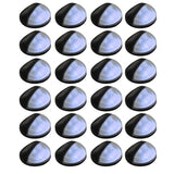 Outdoor Solar Wall Lamps LED 24 pcs Round Black