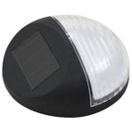 Outdoor Solar Wall Lamps LED 24 pcs Round Black