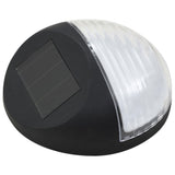 Outdoor Solar Wall Lamps LED 24 pcs Round Black - Side View