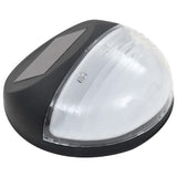 Outdoor Solar Wall Lamps LED 24 pcs Round Black - Top-Down View