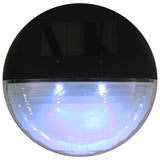 Outdoor Solar Wall Lamps LED 24 pcs Round Black