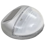 Outdoor Solar Wall Lamps LED 24 pcs Round Silver - Side View